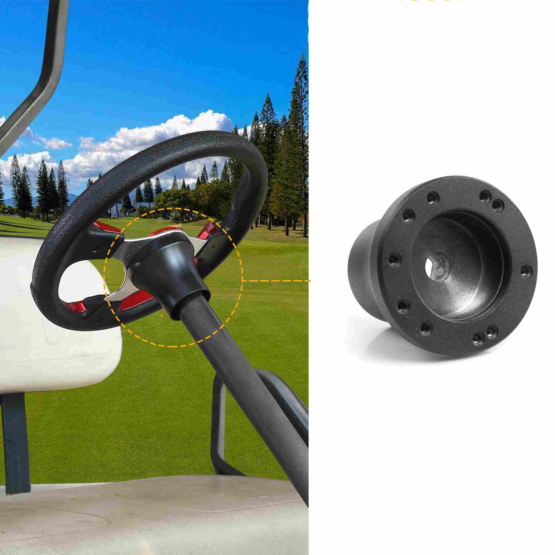 RASTP Steering Wheel Hub Adapter 5/6 Hole For Club Car Precedent Golf Carts - RASTP