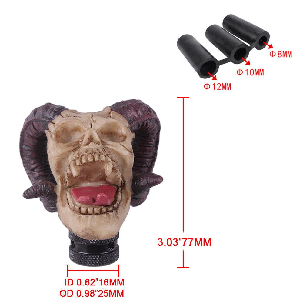 RASTP Universal Skull Head Car Gear Shift Knobs Resin Gear Manual Transmission Shifter Lever - RASTP