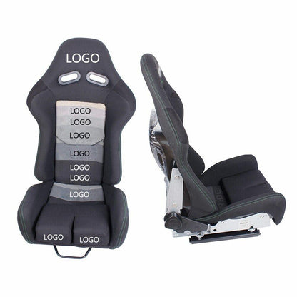 RASTP Universal Seats Adjustable Racing Seats+Adjustable Slider+Back Cushion - RASTP