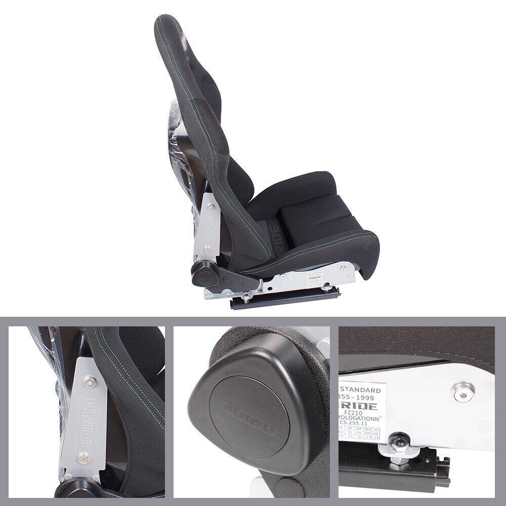 RASTP Universal Seats Adjustable Racing Seats+Adjustable Slider+Back Cushion - RASTP