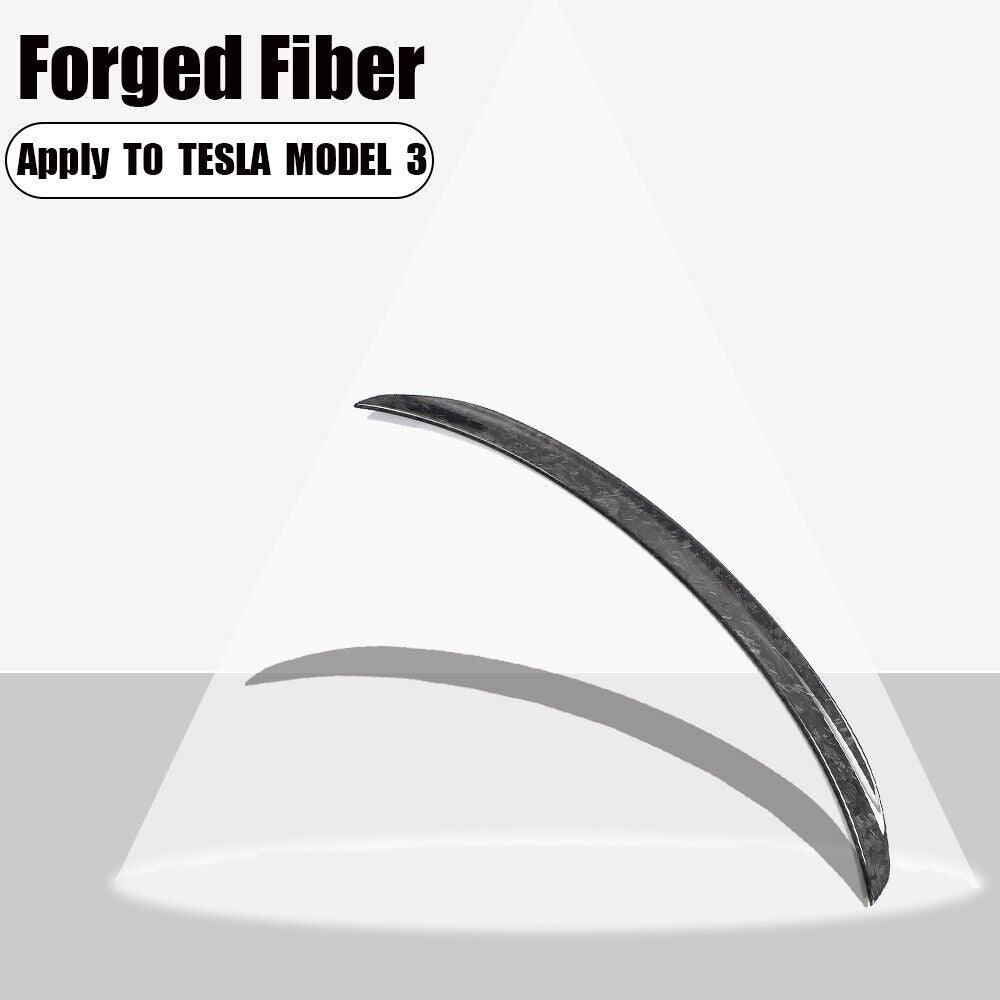 RASTP P Style Sport Forged Carbon Fiber Trunk Lid Spoiler Wing Fit for Tesla Model 3 - RASTP