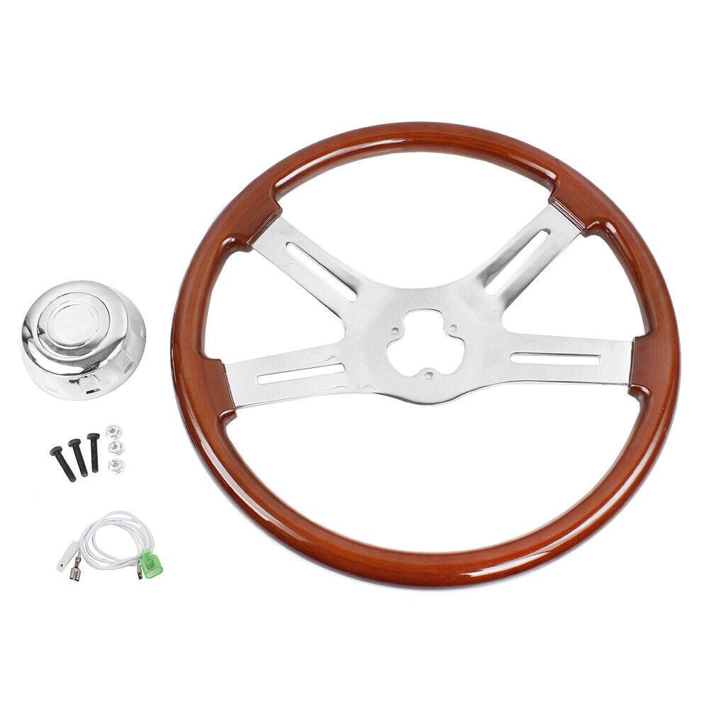 18" Truck Steering Wheel Chrome 4 Spoke - Foto 10