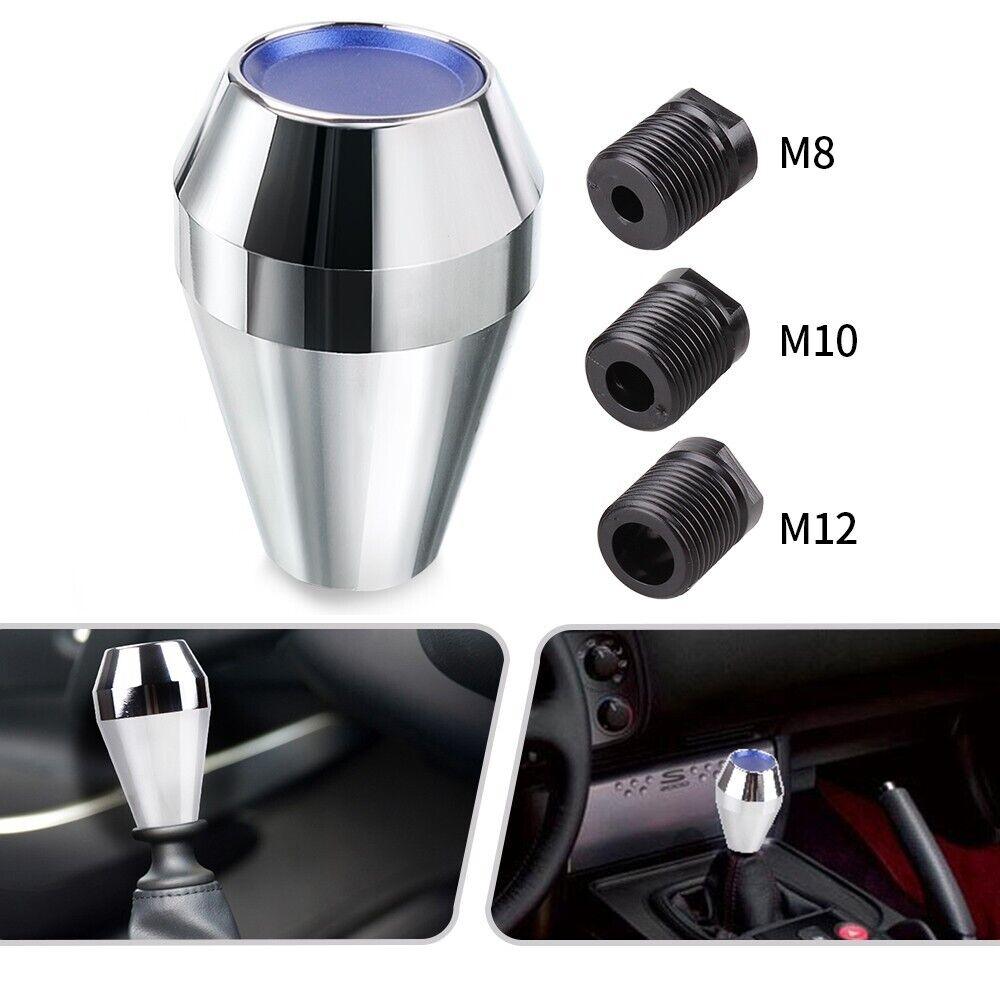 RASTP Universal Aluminium Gear Shift Knob Diamond Shape Manual Shifter Lever with 3 Adapters - RASTP