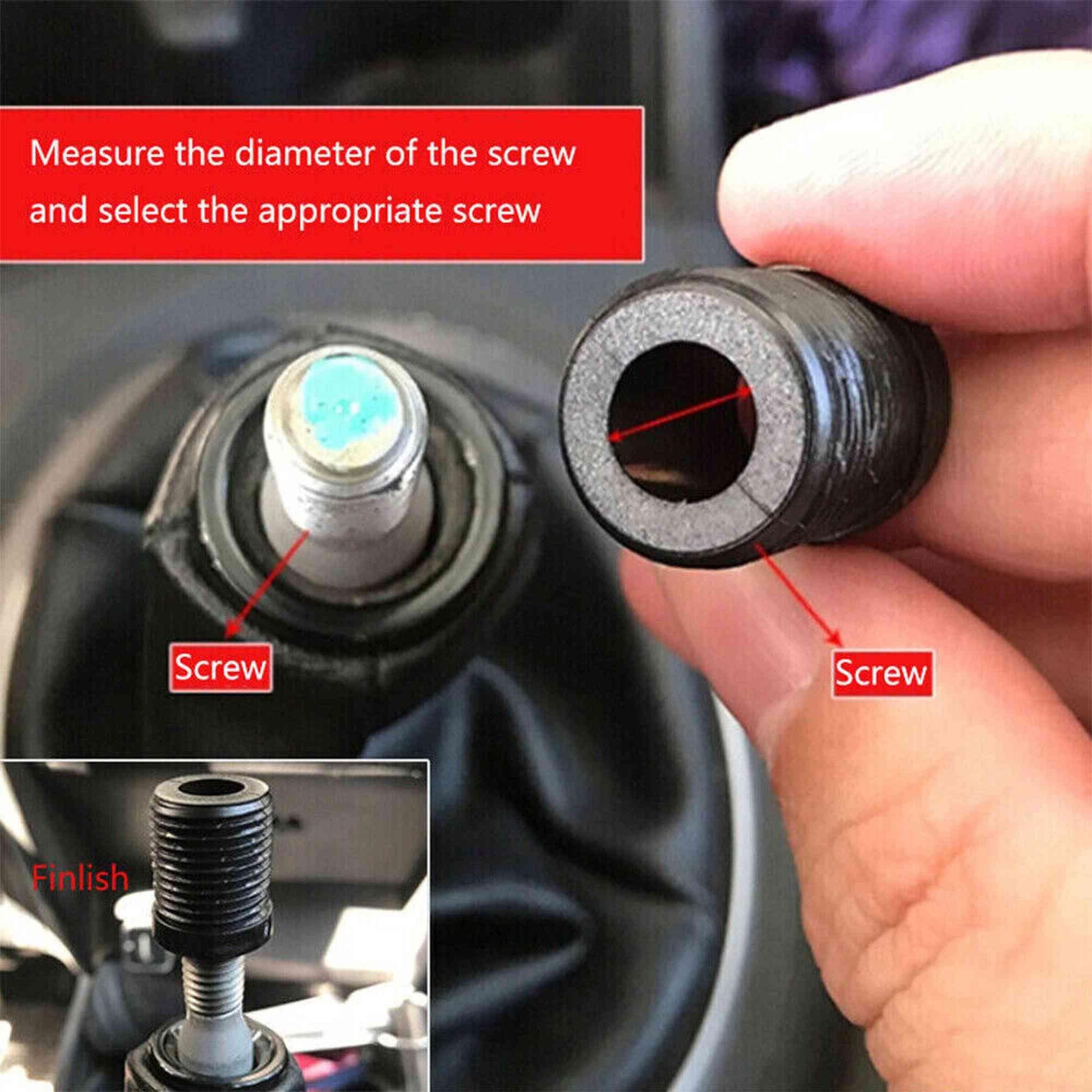 RASTP Universal JDM 4 inch Aluminum Car Manual Gear Stick Shift Knob Shifter Lever Head with 3 Adapters - RASTP