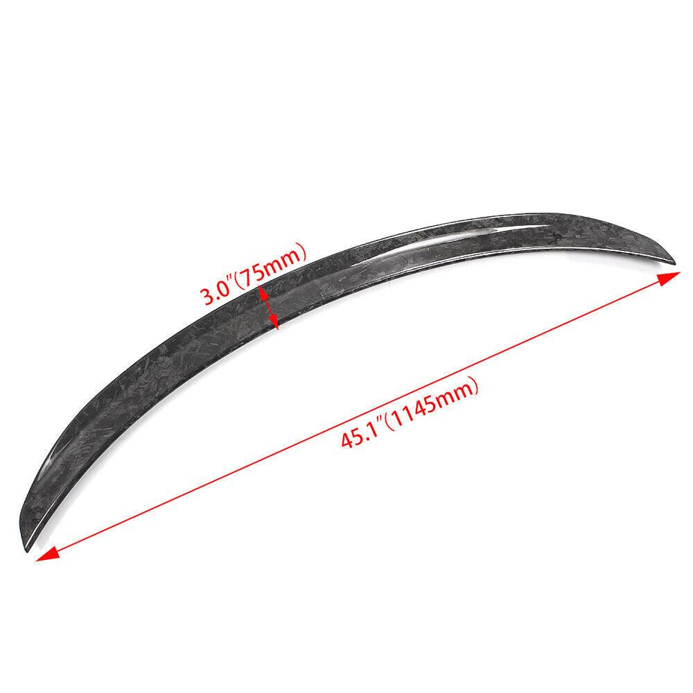 RASTP P Style Sport Forged Carbon Fiber Trunk Lid Spoiler Wing Fit for Tesla Model 3 - RASTP