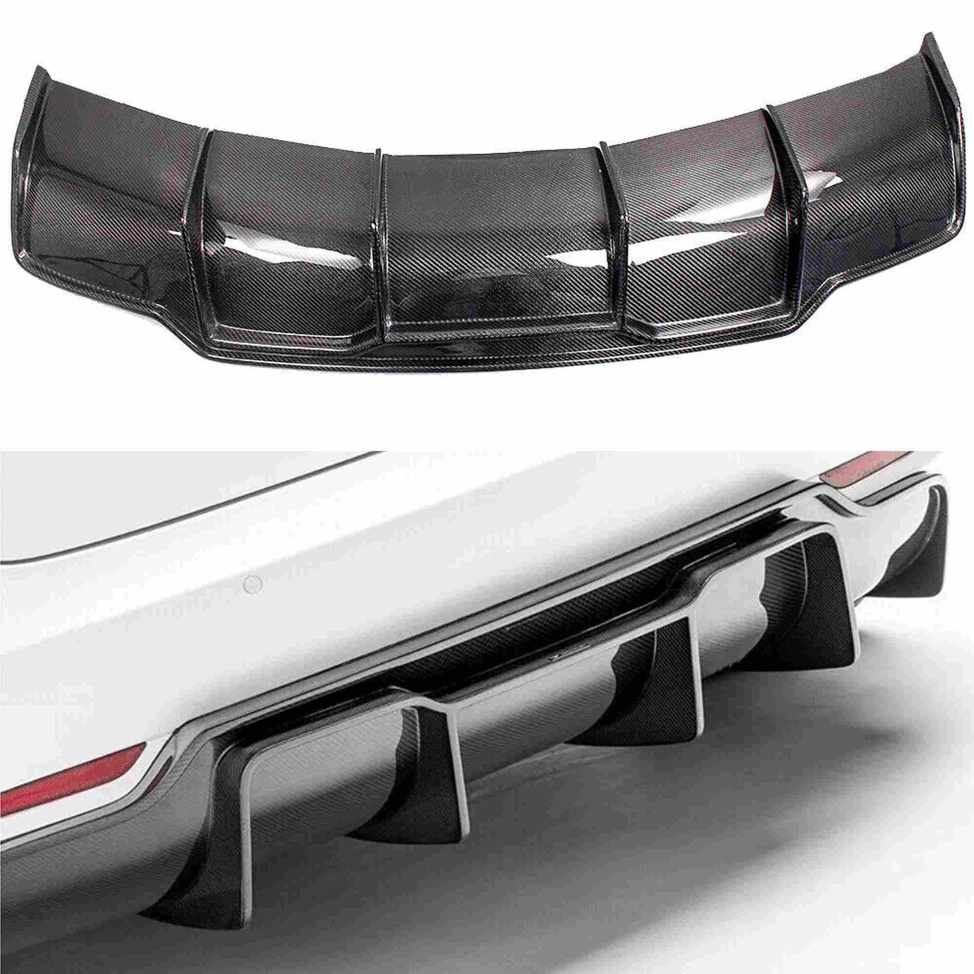 RASTP Carbon Fiber Rear Lip Bumper Diffuser Body Kit for Tesla Model 3 Sedan17-23 - RASTP