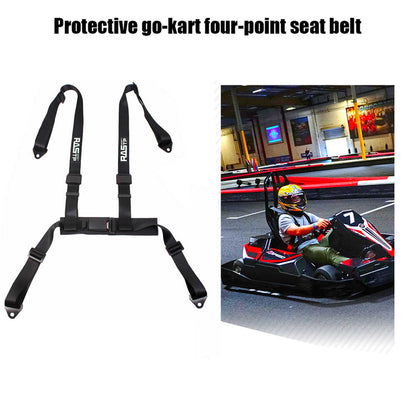 RASTP 4 Point UTV Seat Belt Go Kart Harness 2 Inch Straps EZ Buckle
