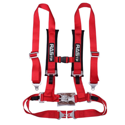 RASTP 4 Point H-Style Safety Harness Racing Seat Belt with Comfort Heavy Duty Shoulder Pads - RASTP