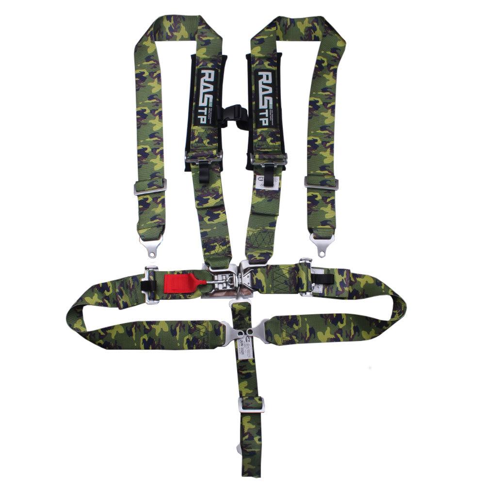 RASTP 4-Point Racing Harness (Red) - Heavy Duty With Comfort Pads