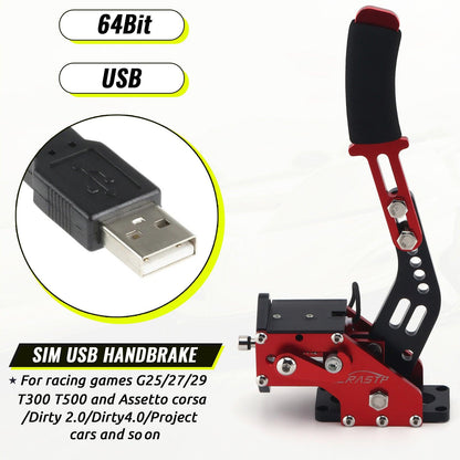 RASTP 64 Bit USB PC Handbrake Sim Handbrake Compatible With Logitech G27 G29 G920 T300 T500 - RASTP