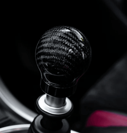 RASTP Universal Carbon Fiber Shift Knob Ball Shape Gear Shifter Knobs with 3 Adapter - RASTP