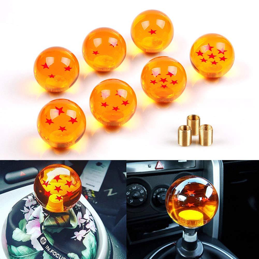 Dragon Ball Z Car Accessory Dragon Ball Z 4-Star Gear Shift Knob - Universal Fit For Manual/AT Cars, Amber Acrylic Amber Shift Knob - Foto 4