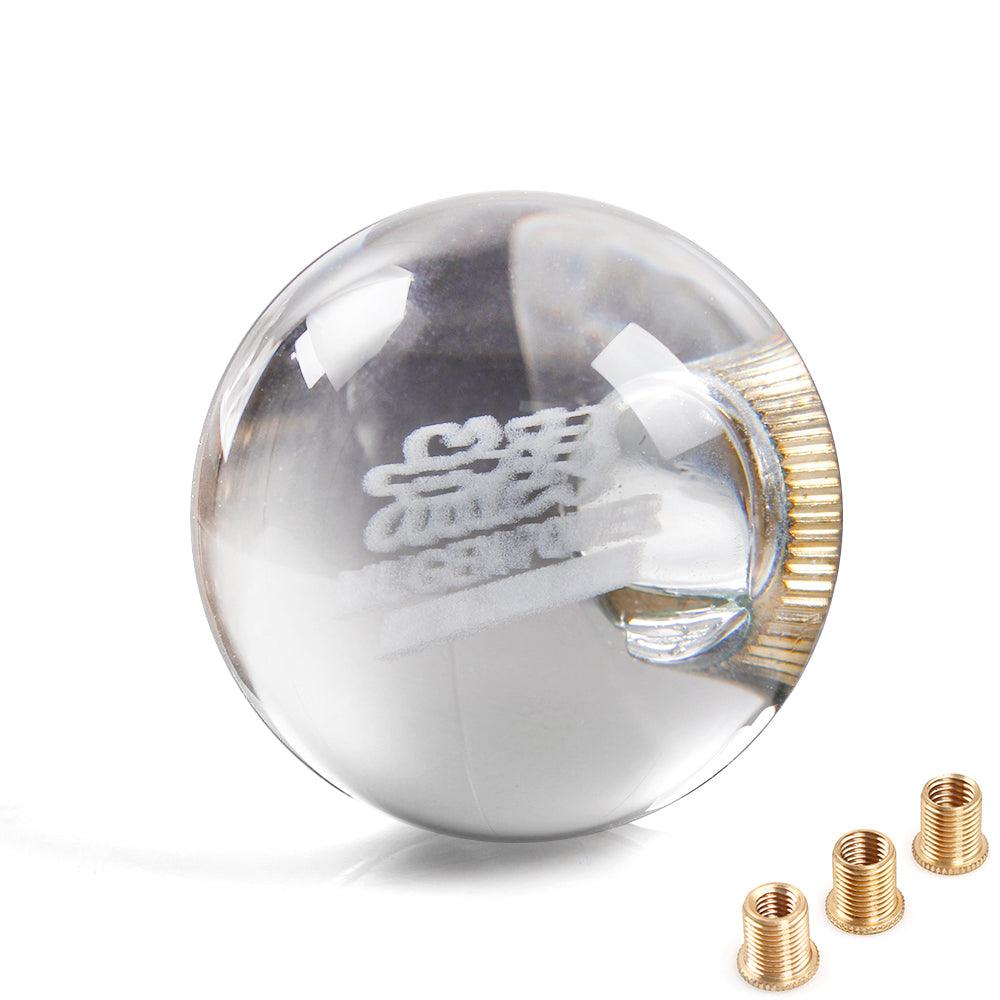 RASTP Universal Crystal Pearl Round Ball Manual Gear Stick Shift Knob Shifter - RASTP