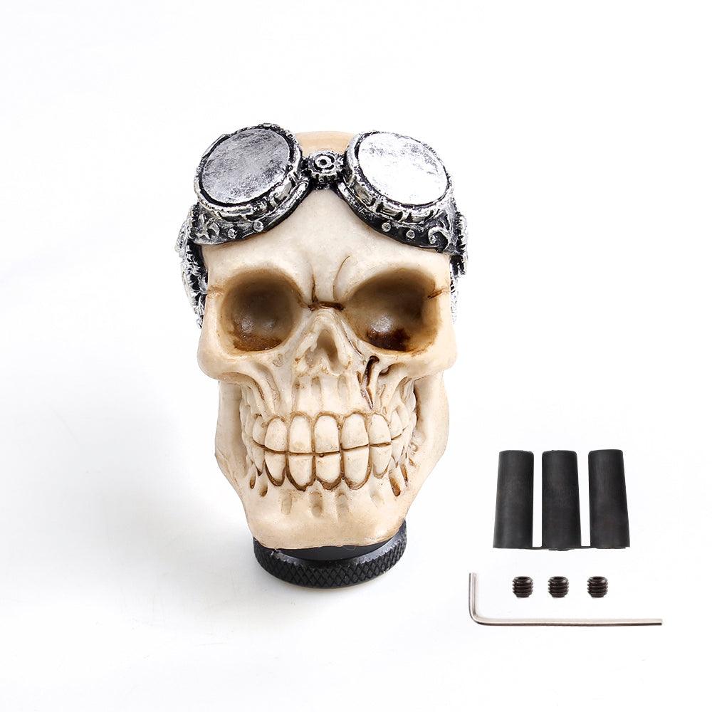 RASTP Universal Skull Head Gear Shift Knob Resin Gear Manual Transmission Shifer Lever with 3 Adapters - RASTP