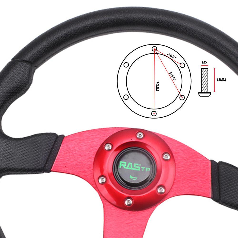 RASTP Universal 14 inch 350mm Golf Cart Steering Wheel 6 Bolts with Installation Tool - RASTP