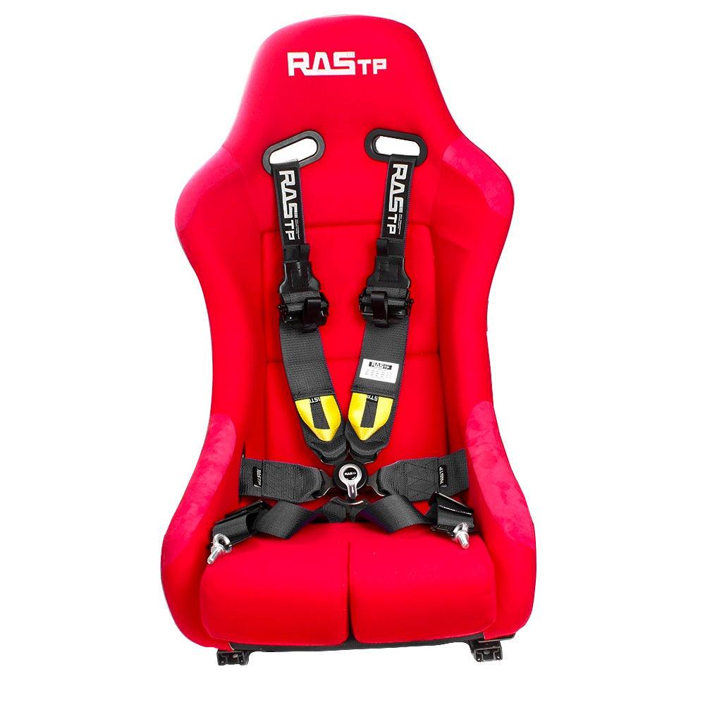RASTP 6 Point Harness with Ultra Comfort Heavy Duty Shoulder Pads Auto Racing Polyester Fibre Harness Set - RASTP