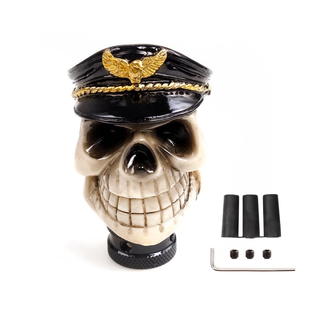 RASTP Universal Skull Head Gear Shift Knob Resin Gear Manual Transmission Shifer Lever with 3 Adapters - RASTP