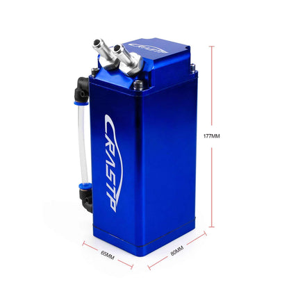 RASTP Universal Square Oil Catch Can Tank Collector Fuel Tank Reservoir Polished Oil Catch - RASTP