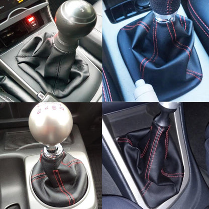 RASTP Universal 16mm Racing Shifter Boot Cover for AT MT Shift Knob PVC Leather - RASTP