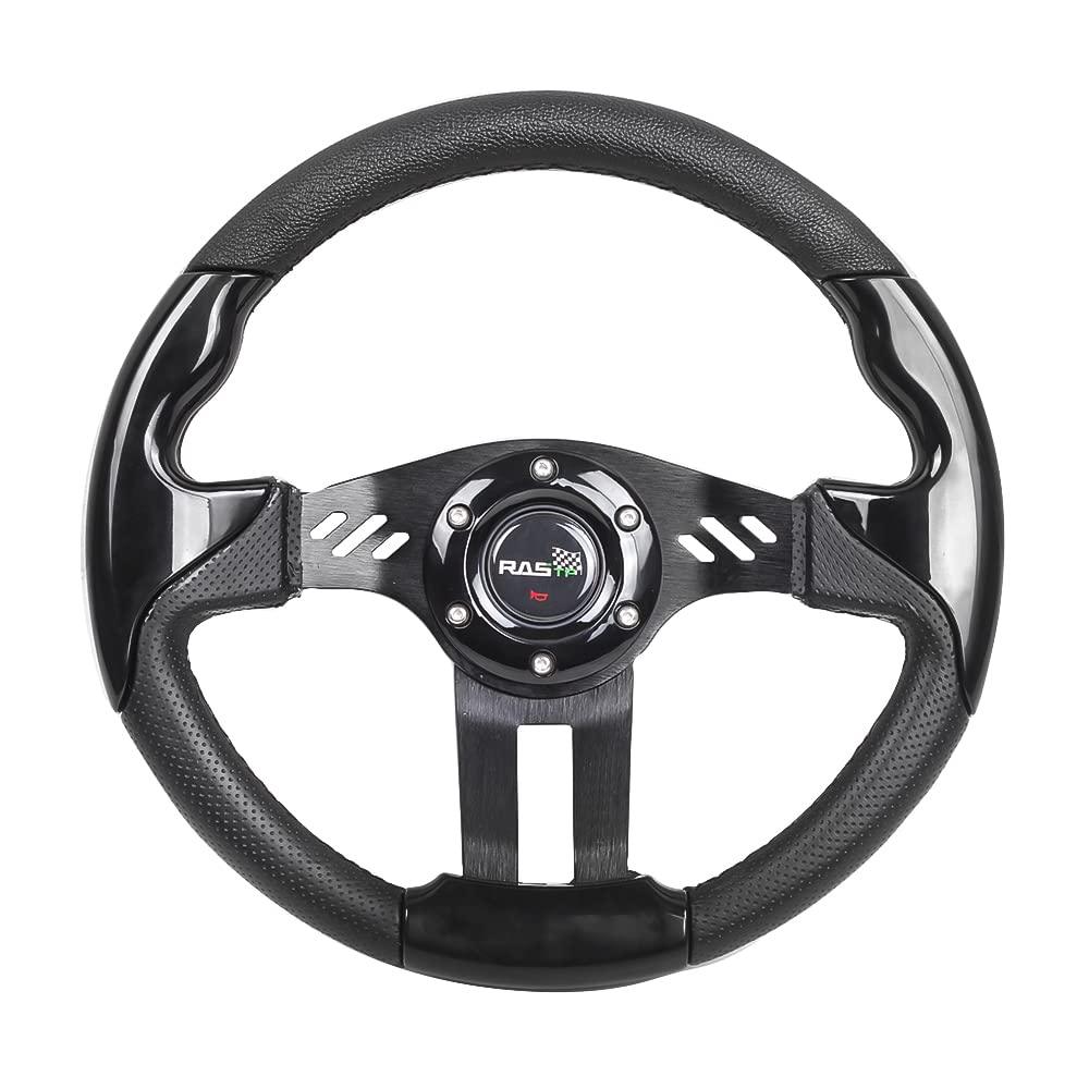 RASTP Universal 13 inch 322mm Racing Sport Lightweight Steering Wheel 6 Bolt - RASTP