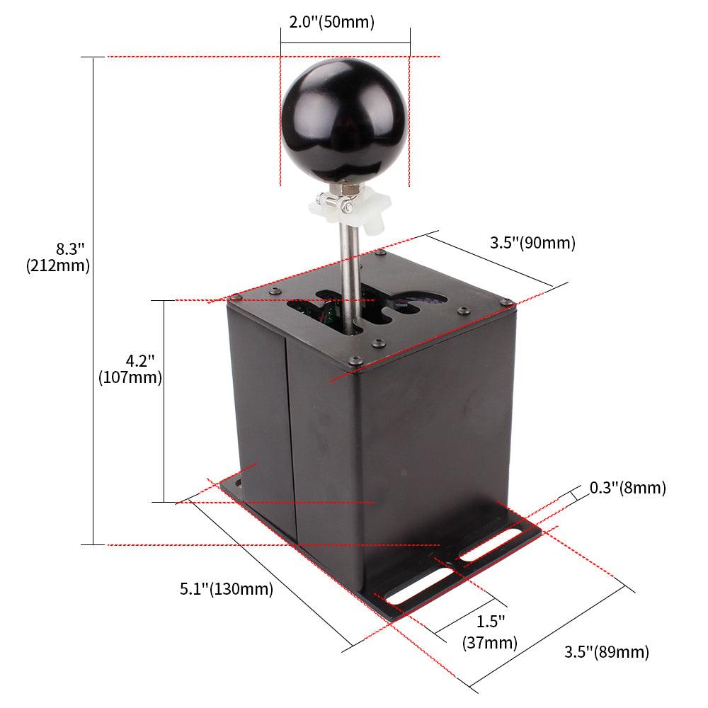 pc gear shifter RASTP PC USB H Pattern Shifter for Logitech G29 G27 G25 G920 Thrustmaster T300RS Black / 6+R