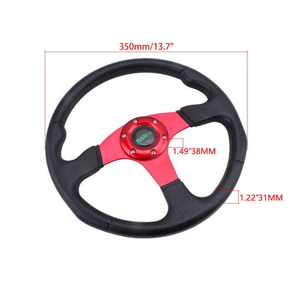 RASTP Universal 14 inch 350mm Golf Cart Steering Wheel 6 Bolts with Installation Tool - RASTP