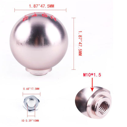 RASTP Universal Aluminum Gear Knob Round Ball Manual Shift Knob Cover - RASTP