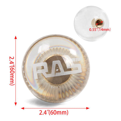 RASTP Universal Crystal Pearl Round Ball Manual Gear Stick Shift Knob Shifter - RASTP