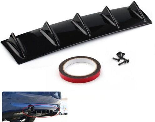 Universal Rear Spoiler Shark Fin Tail Lower Bumper Lip Diffuser Splitter With Bucklecarbon Fiber Color Universal Rear Spoiler Shark Fin Tail Lower Bumper Lip Diffuser Splitter With Bucklecarbon Fiber Color
