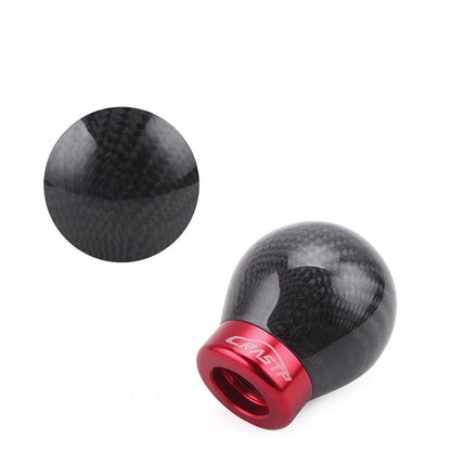 RASTP Universal Carbon Fiber Shift Knob Ball Shape Gear Shifter Knobs with 3 Adapter - RASTP