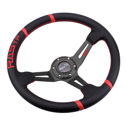 RASTP Universal 13 inch 345mm Modification Racing Steering Wheel 92mm Deep Dish 6 Bolt - RASTP