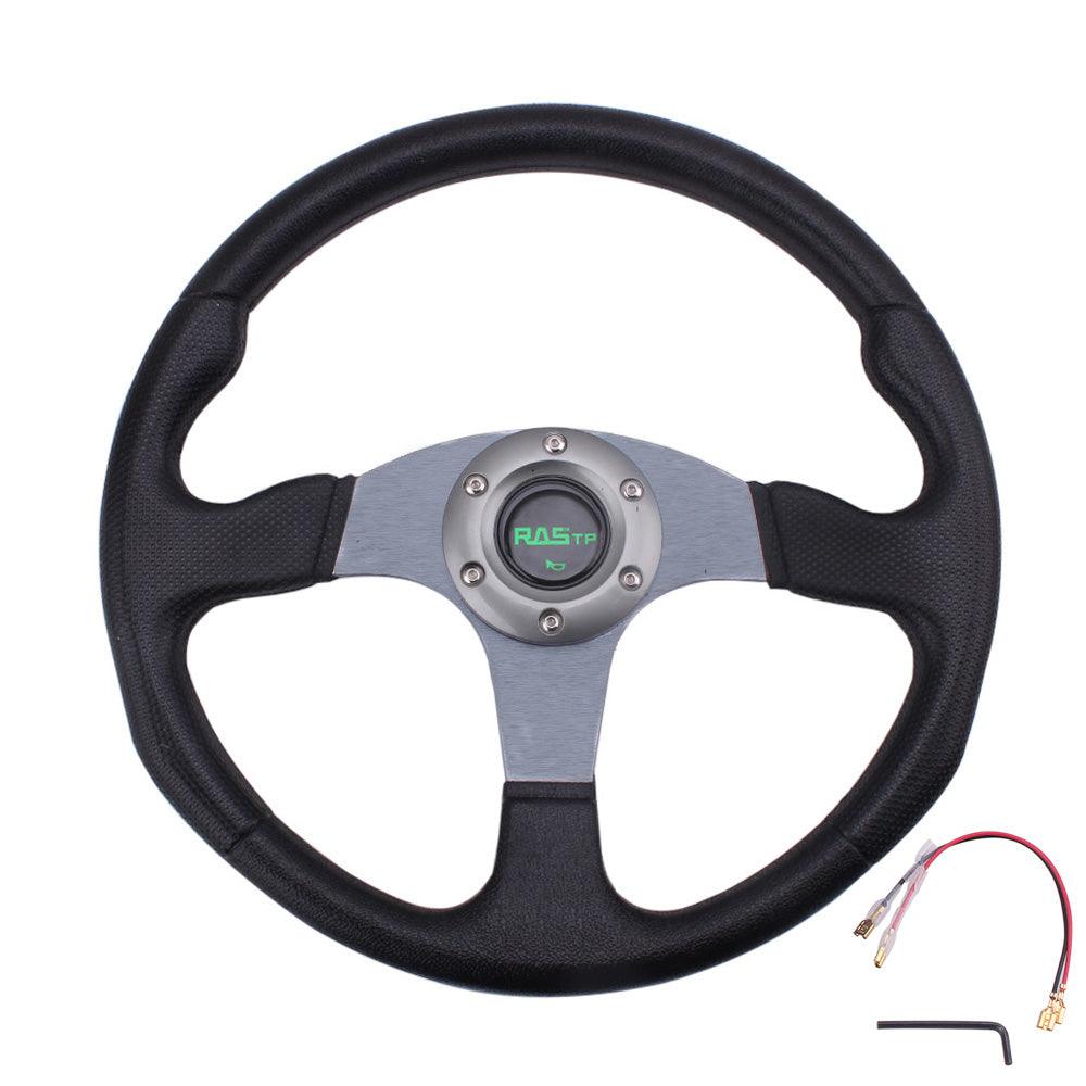 RASTP Universal 14 inch 350mm Golf Cart Steering Wheel 6 Bolts with Installation Tool - RASTP