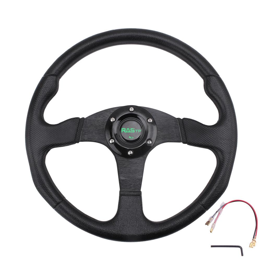 RASTP Universal 14 inch 350mm Golf Cart Steering Wheel 6 Bolts with Installation Tool - RASTP