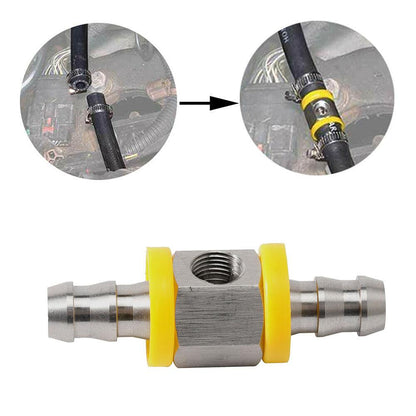 RASTP 3/8Inch 1/2Inch Fuel Line Fuel Pressure Gauge Sensor T-Fitting Adapter - RASTP
