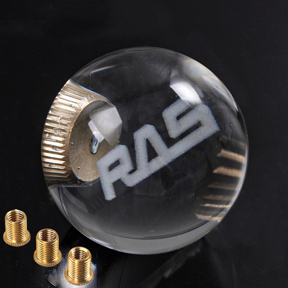 RASTP Universal Crystal Pearl Round Ball Manual Gear Stick Shift Knob Shifter - RASTP