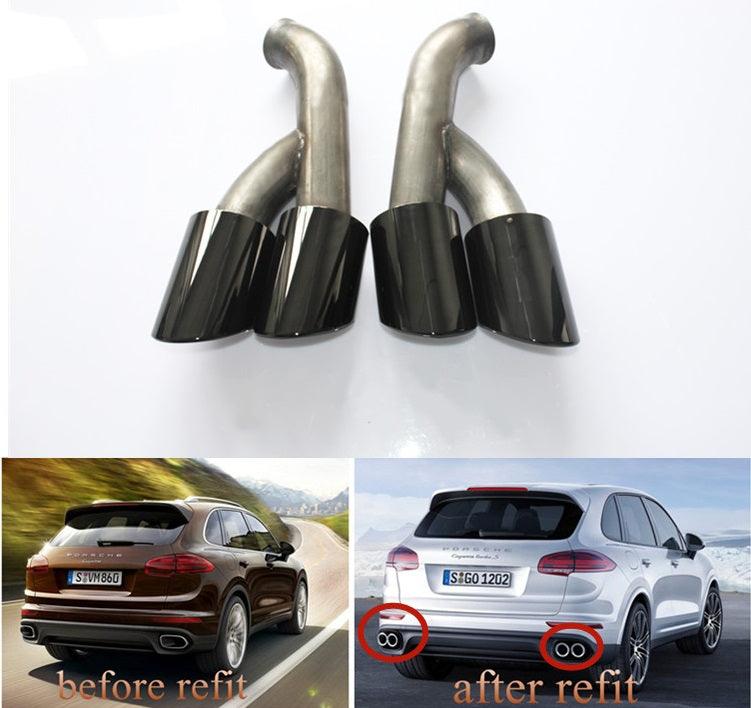 RASTP 1 Pair Exhaust Tips Muffler Exhaust Tail Pipe for Porsche Cayenne 2015 - RASTP