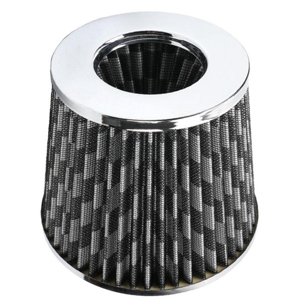 RASTP Universal 76mm Stainless Steel High Power Flow Cold Air Filter Car Round Cone Air Intake Filter Induction Kit - RASTP