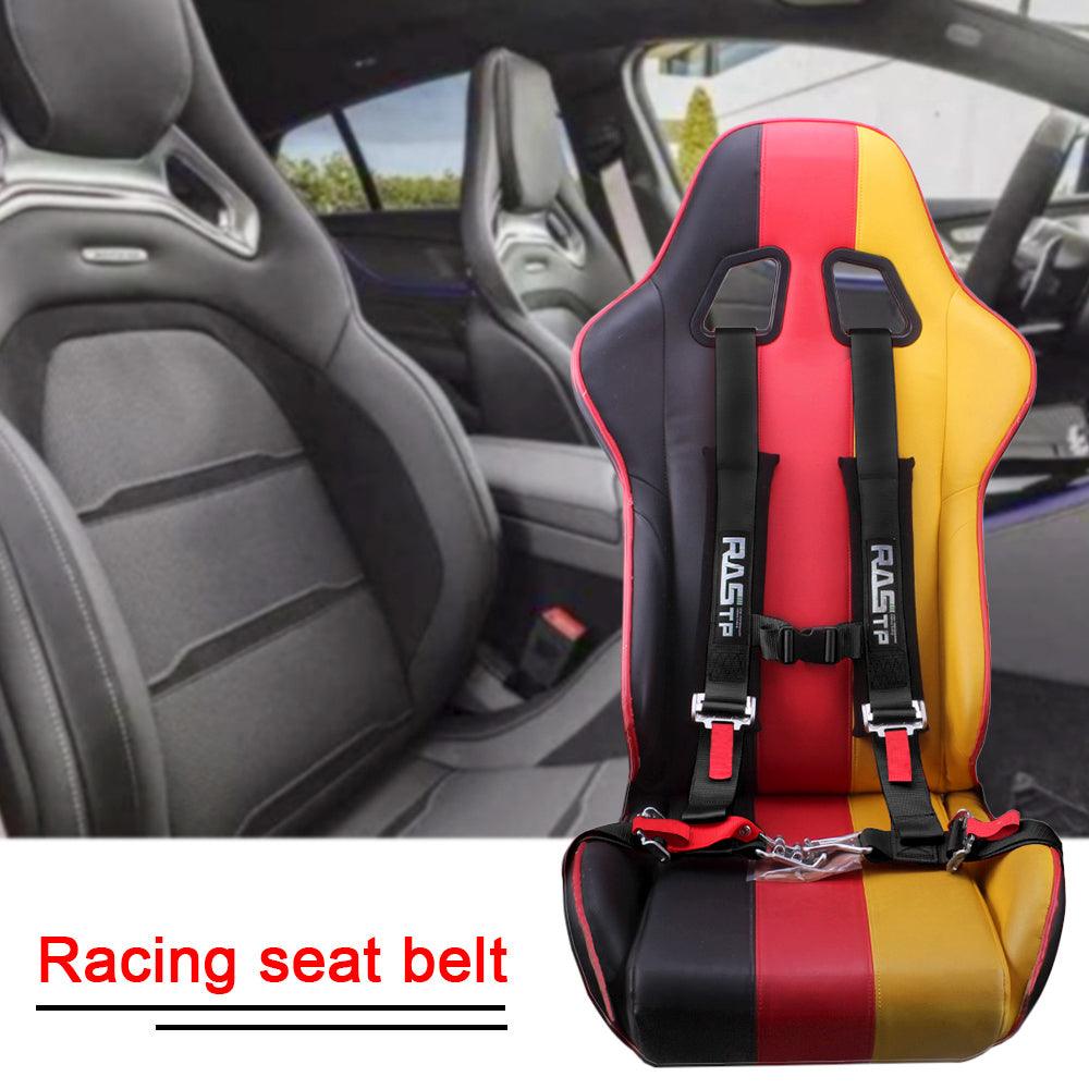 RASTP 4 Point H-Style Safety Harness Racing Seat Belt with Comfort Heavy Duty Shoulder Pads - RASTP