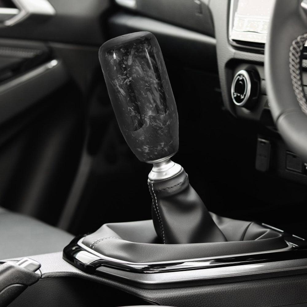 WUTONG Universal Forged Carbon Fiber Manual Gear Shift Knob – Black, M8 M10 M12 Adapters Included