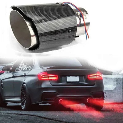 RASTP Universal Car Luminous Tail Throat LED Flaming Luminous Silencer Exhaust Tips - RASTP