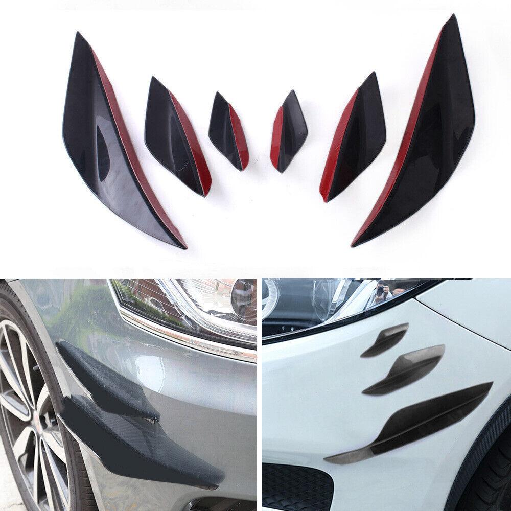 RASTP 6Pcs Universal Front Bumper Spoiler Canards Decoration - RASTP