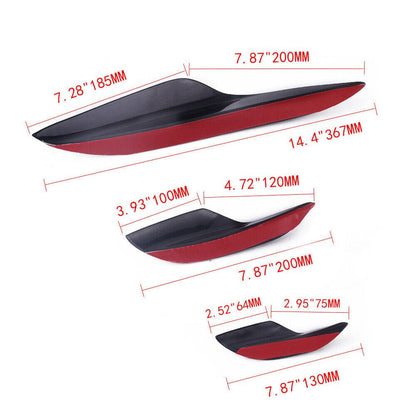 RASTP 6Pcs Universal Front Bumper Spoiler Canards Decoration - RASTP