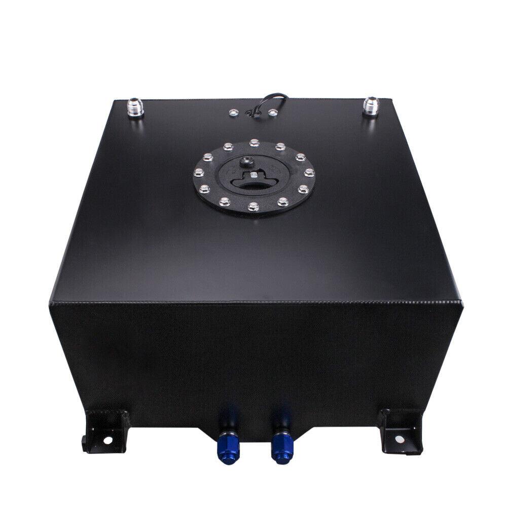 RASTP 10 Gallon/40L Performance Polished Aluminum Fuel Cell Tank with Level Sender - RASTP