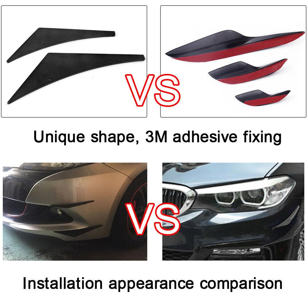 RASTP 6Pcs Universal Front Bumper Spoiler Canards Decoration - RASTP