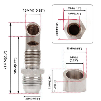 RASTP Universal Stainless Steel E-VAC Scavenger Kit Includes T304 SS E-VAC Fitting - RASTP