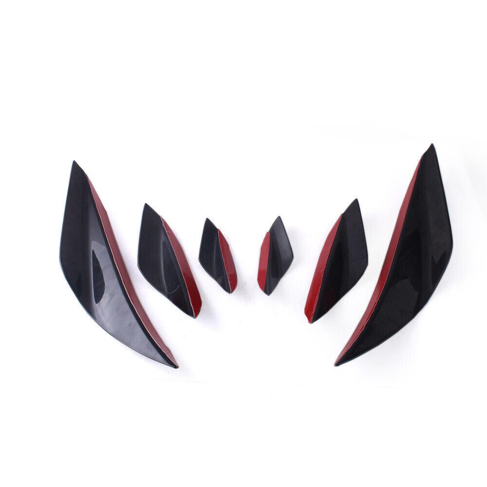 RASTP 6Pcs Universal Front Bumper Spoiler Canards Decoration - RASTP