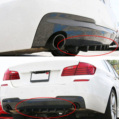 RASTP Universal 5 Fin Shark Spoiler Rear Body Bumper Lip Diffuser - RASTP