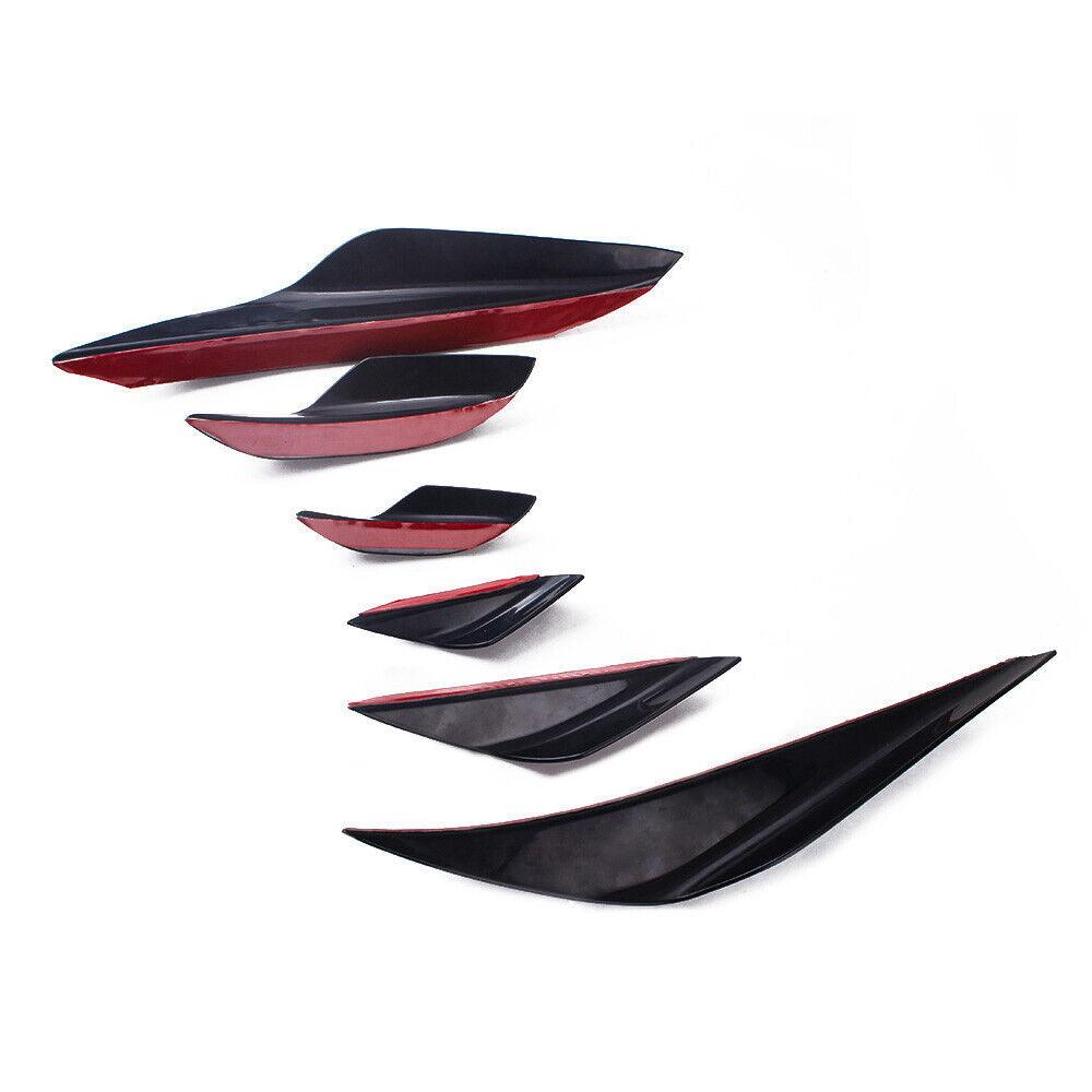 RASTP 6Pcs Universal Front Bumper Spoiler Canards Decoration - RASTP